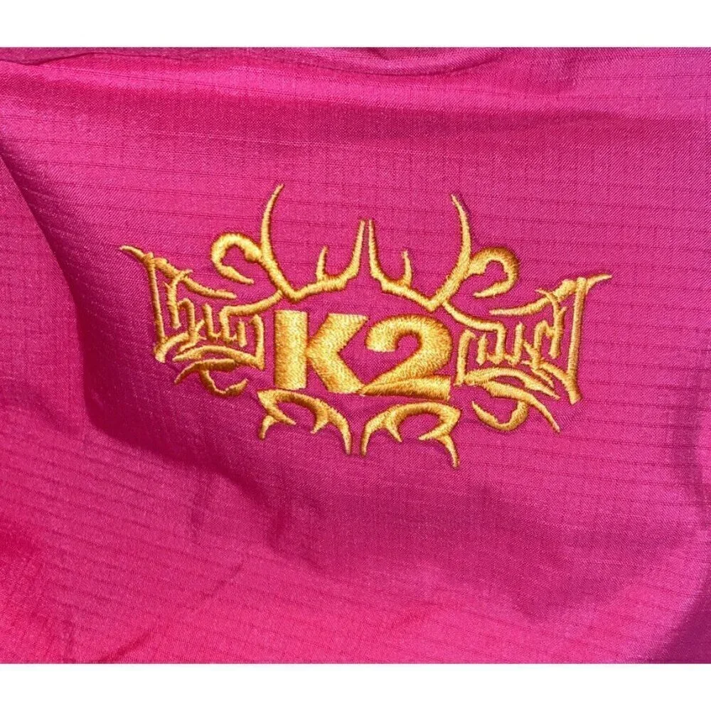 K2 GORE-TEX Girls' Pink Orange Ski Shell Jacket Coat Size 90 EUC